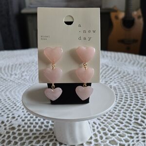 A New Day Blush Heart Earrings